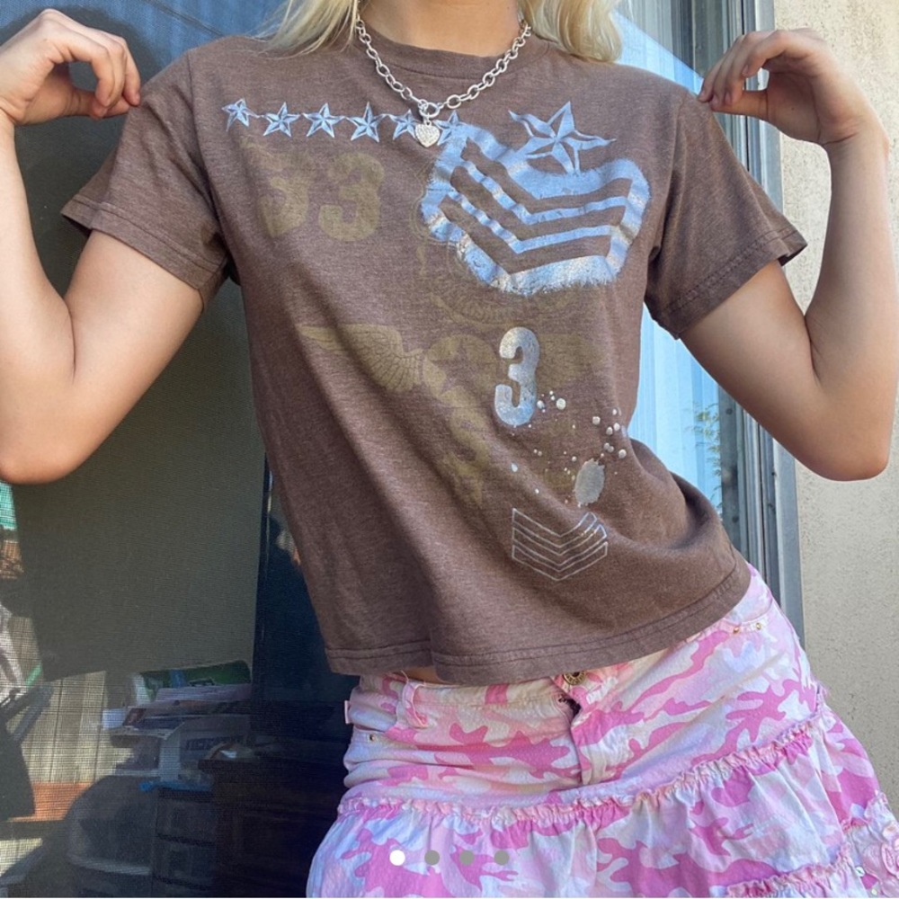 SOLD🤎 vintage tomboy cropped military top 🖤
